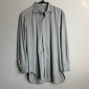 Kiton Button-Down Shirt 100% Cotton